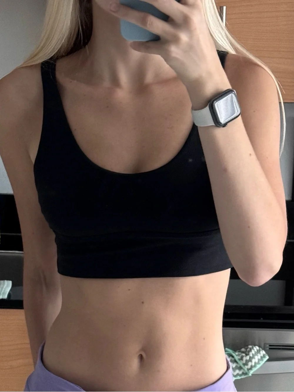 lululemon athletica Black Cropped Tank Top